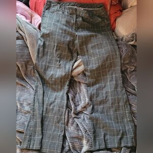 Worthington Womans Gray Plaid Dress Pants Work Size 18 Tall
